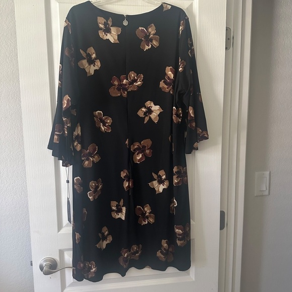 Tommy Hilfiger Dress Black Bell Sleeves 20W - Picture 2 of 7